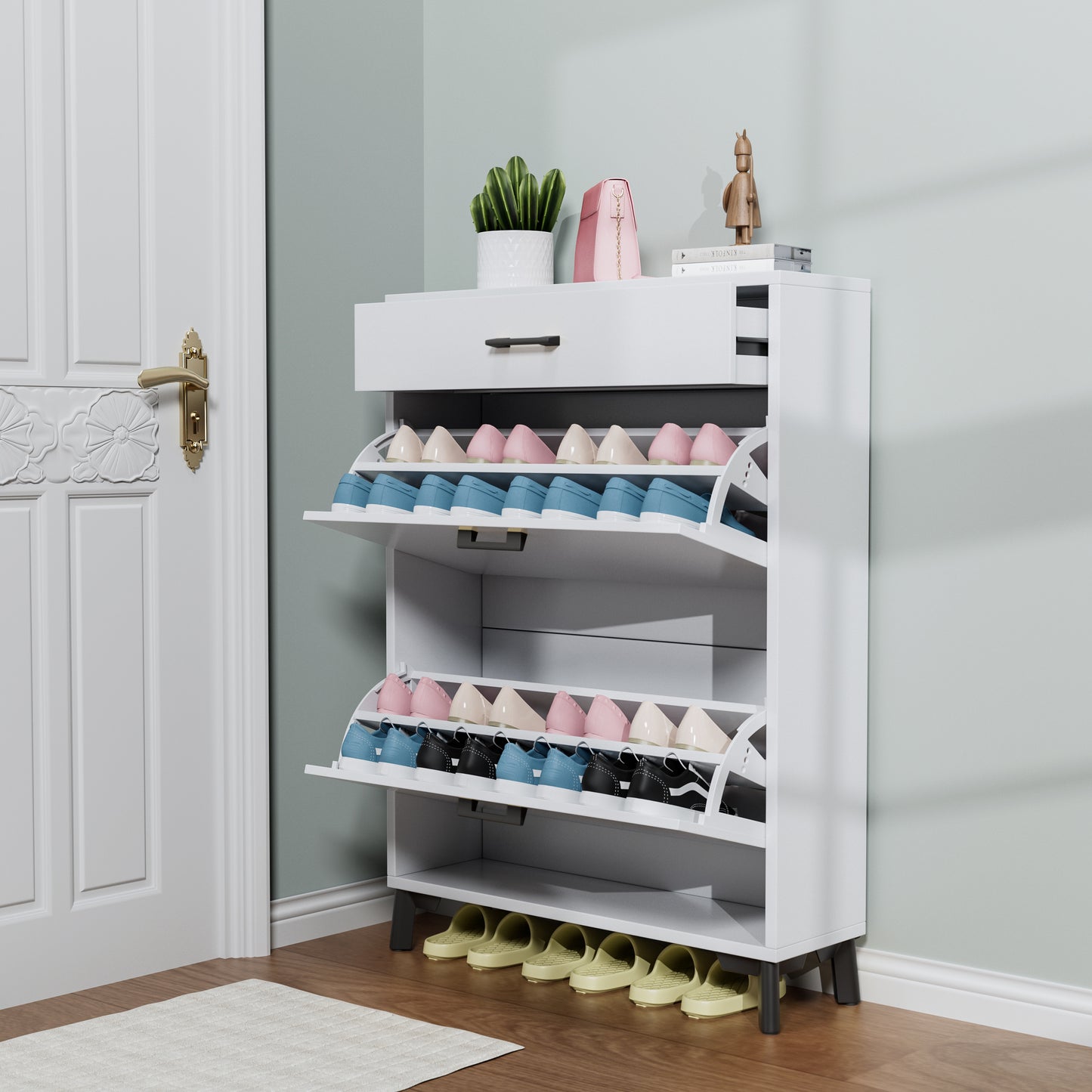 Somerset Modern Hidden Shoe Cabinet