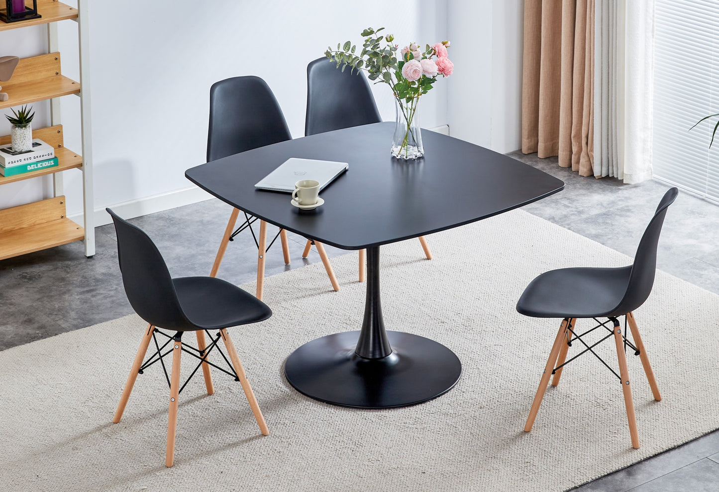 Somerset Mid-Century Pedestal Dining Table