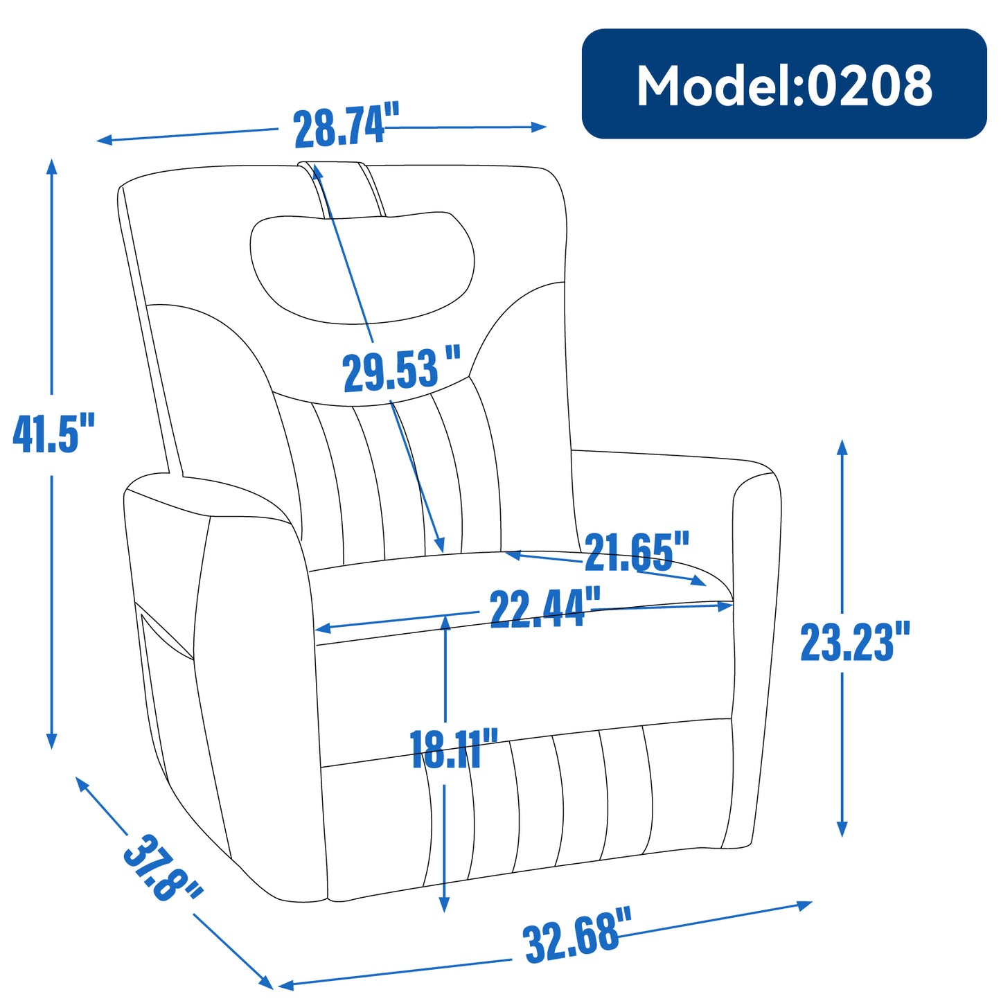 Oakridge Modern Leatheraire Swivel Recliner Chair