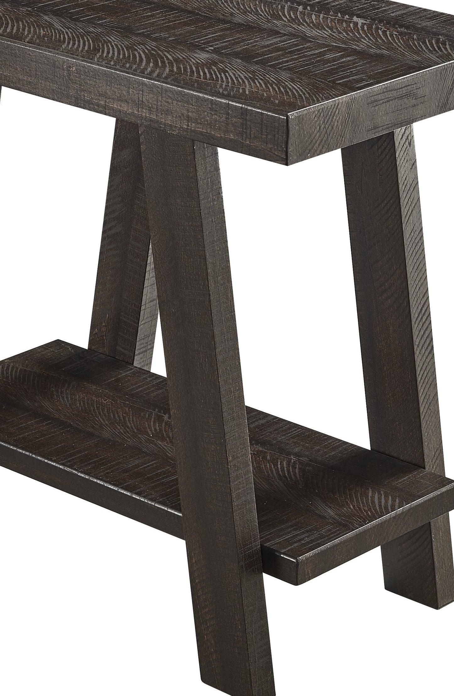Emery Contemporary Wood Shelf Side Table