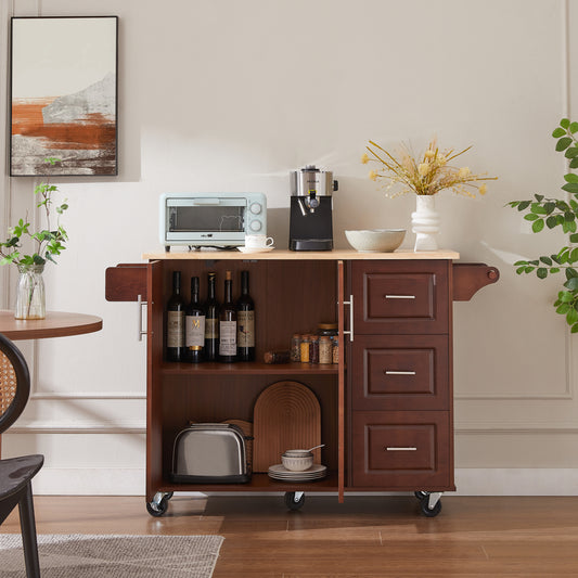 Calista Modern Mobile Kitchen Island Cart