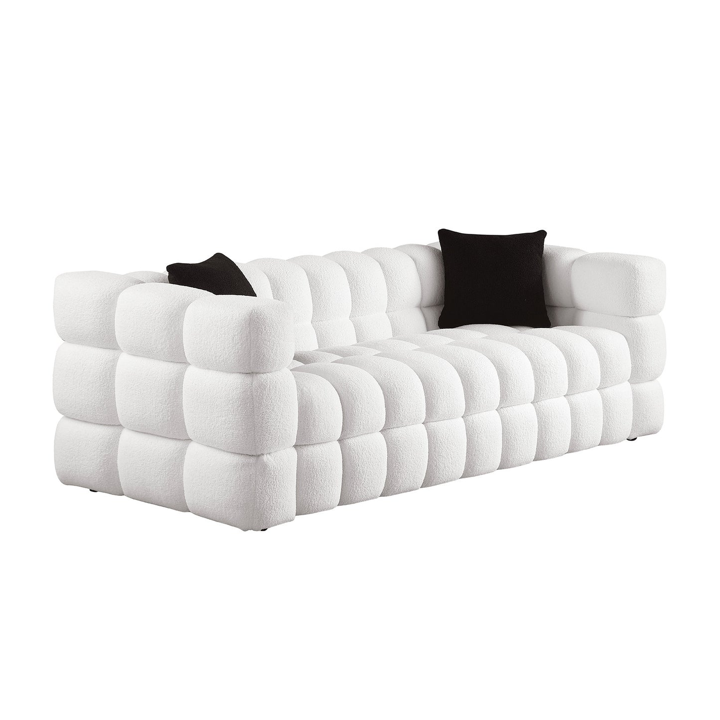 Silverleaf Contemporary Marshmallow Boucle Sofa