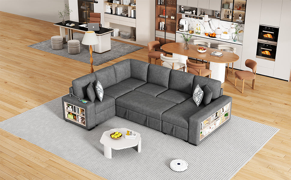 Lazzareschi Contemporary Pull-out Storage Sofa
