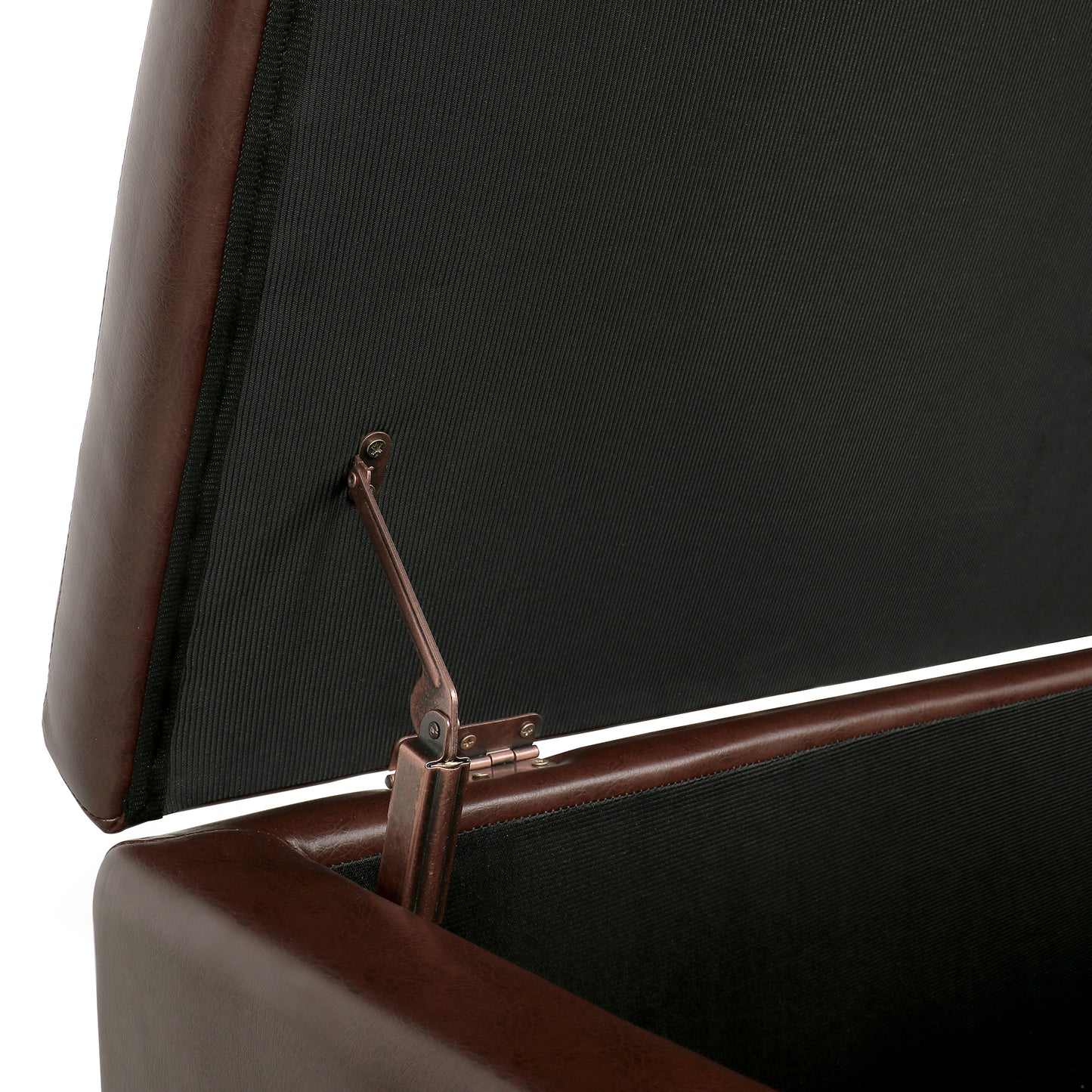 Marites Modern Leather Storage Ottoman