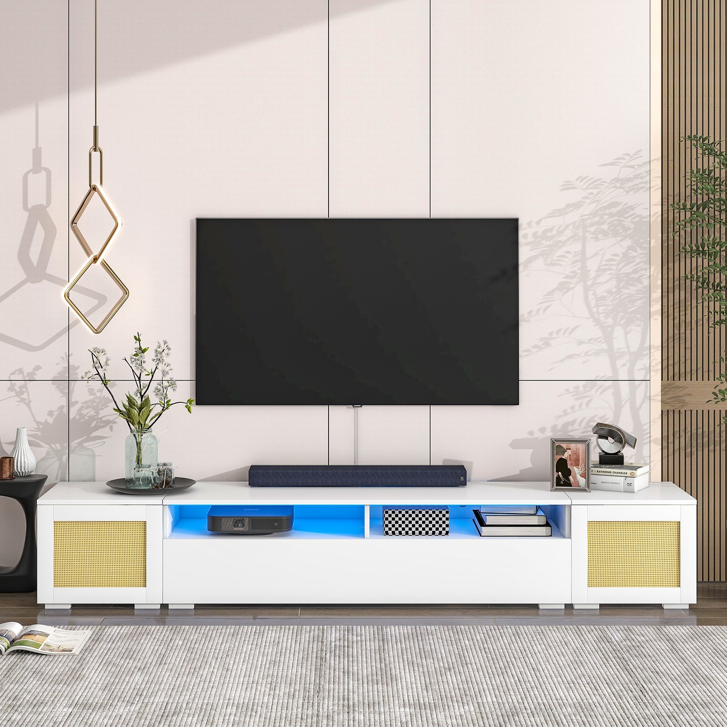Westport Contemporary ON-TREND Rattan Entertainment Center