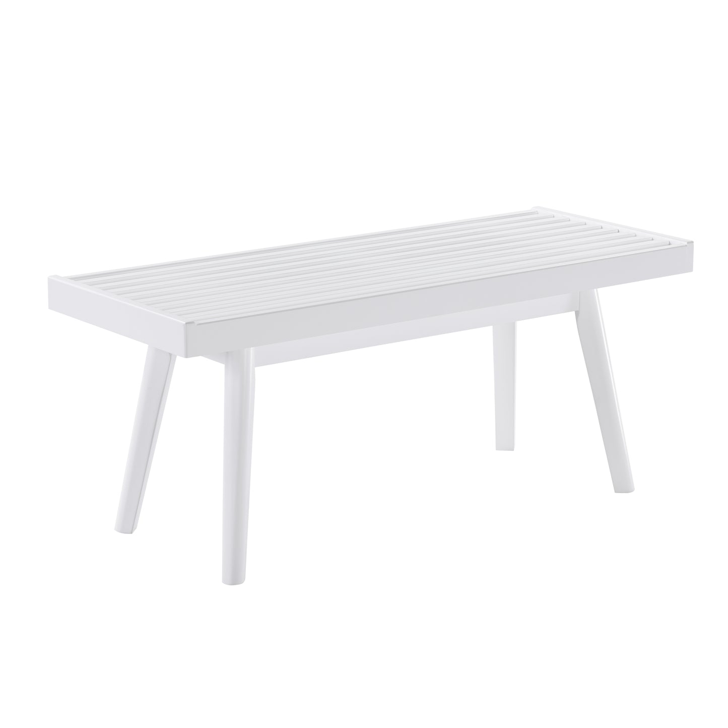 Niles Modern Solid Wood Slatted Bench