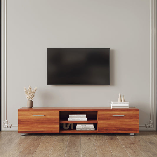 Emery Modern Walnut TV Stand Cabinet Entertainment
