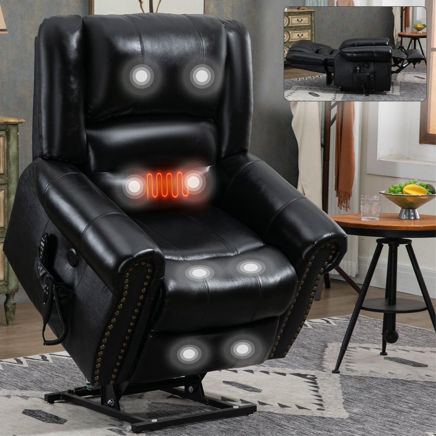 Sonoma Modern Genuine Leather Recliner Chair