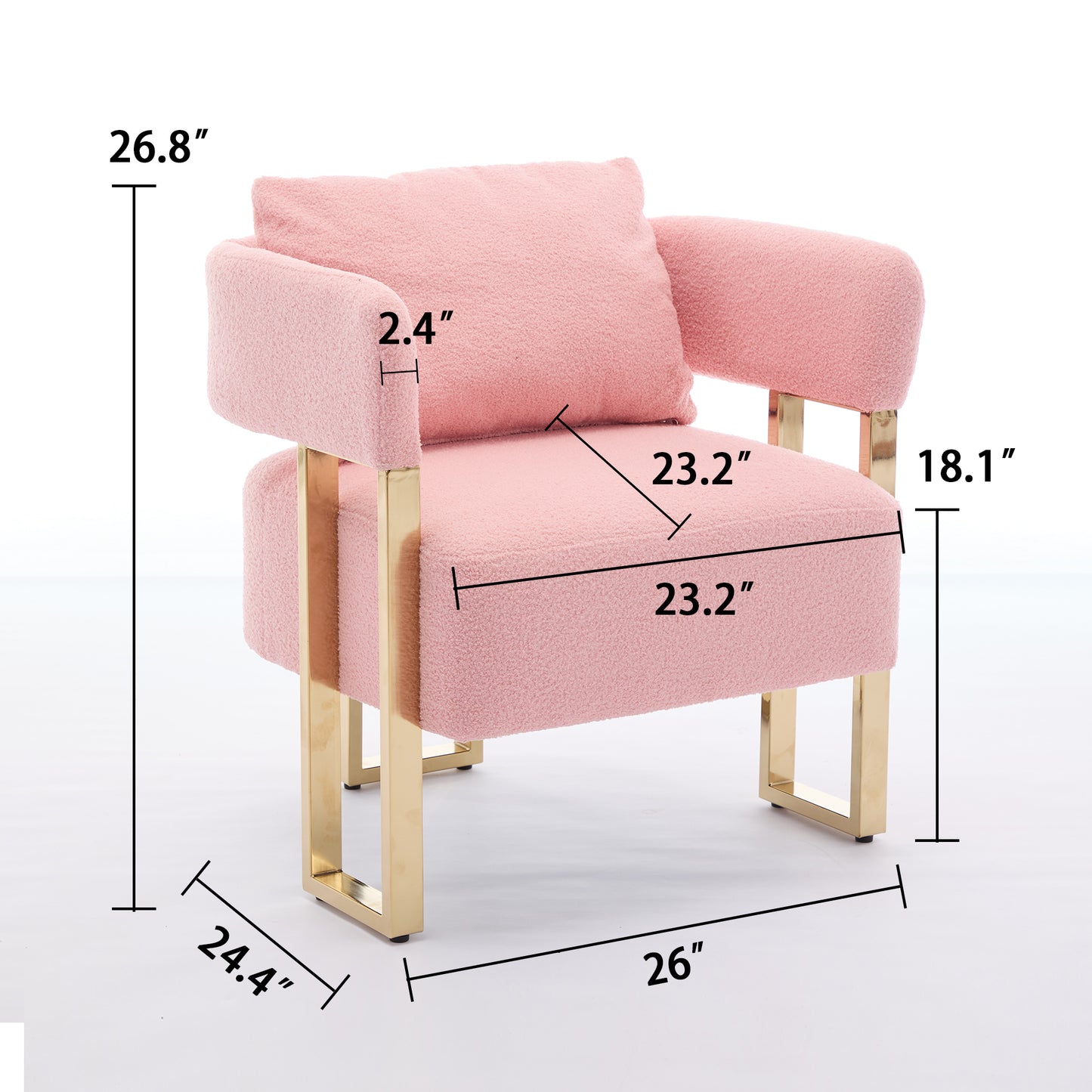 Lazzareschi Mid-Century Teddy Fleece Chair