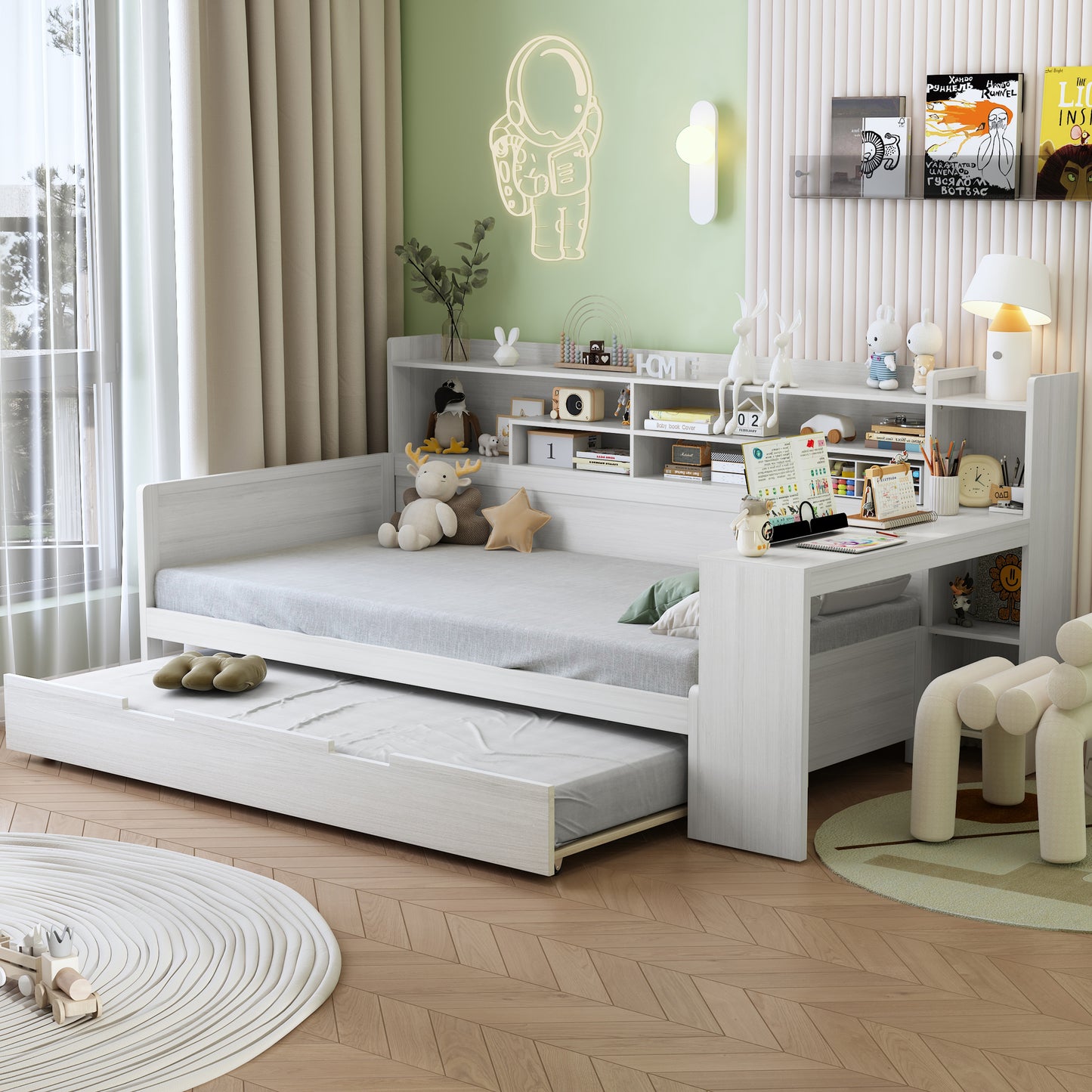 Warmsprings Modern Wooden Storage Daybed