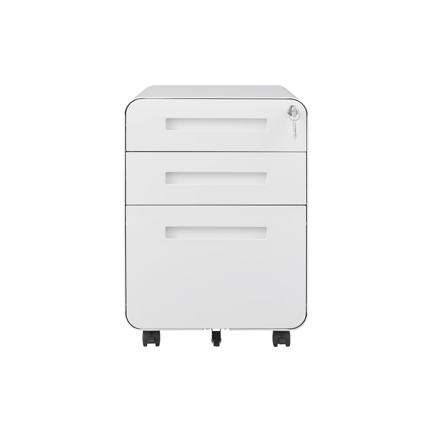 Warmsprings Modern Mobile File Cabinet White