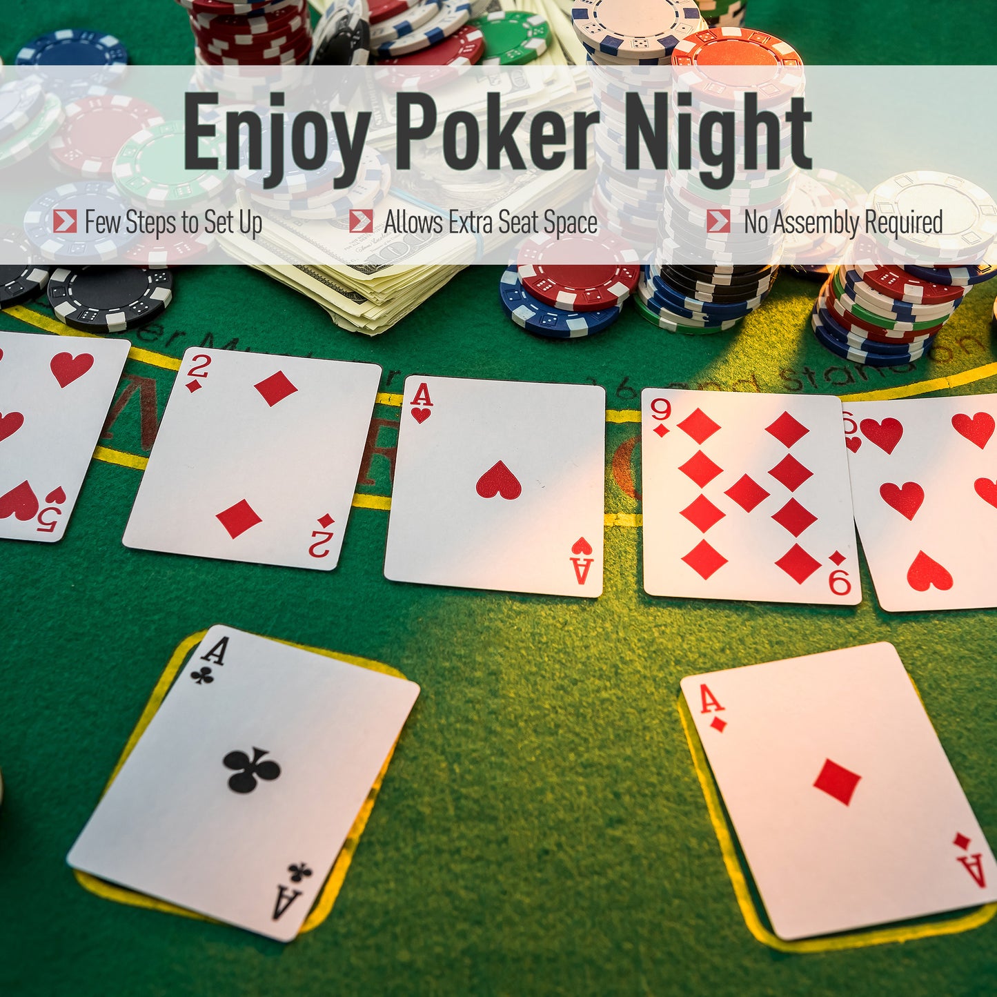 Silverleaf Contemporary Poker Table Foldable