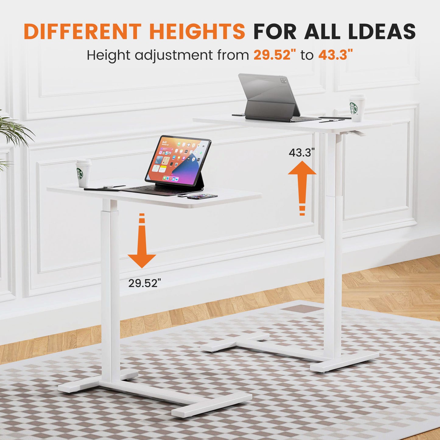 cLazzareschi Modern Mobile Adjustable Standing Desk