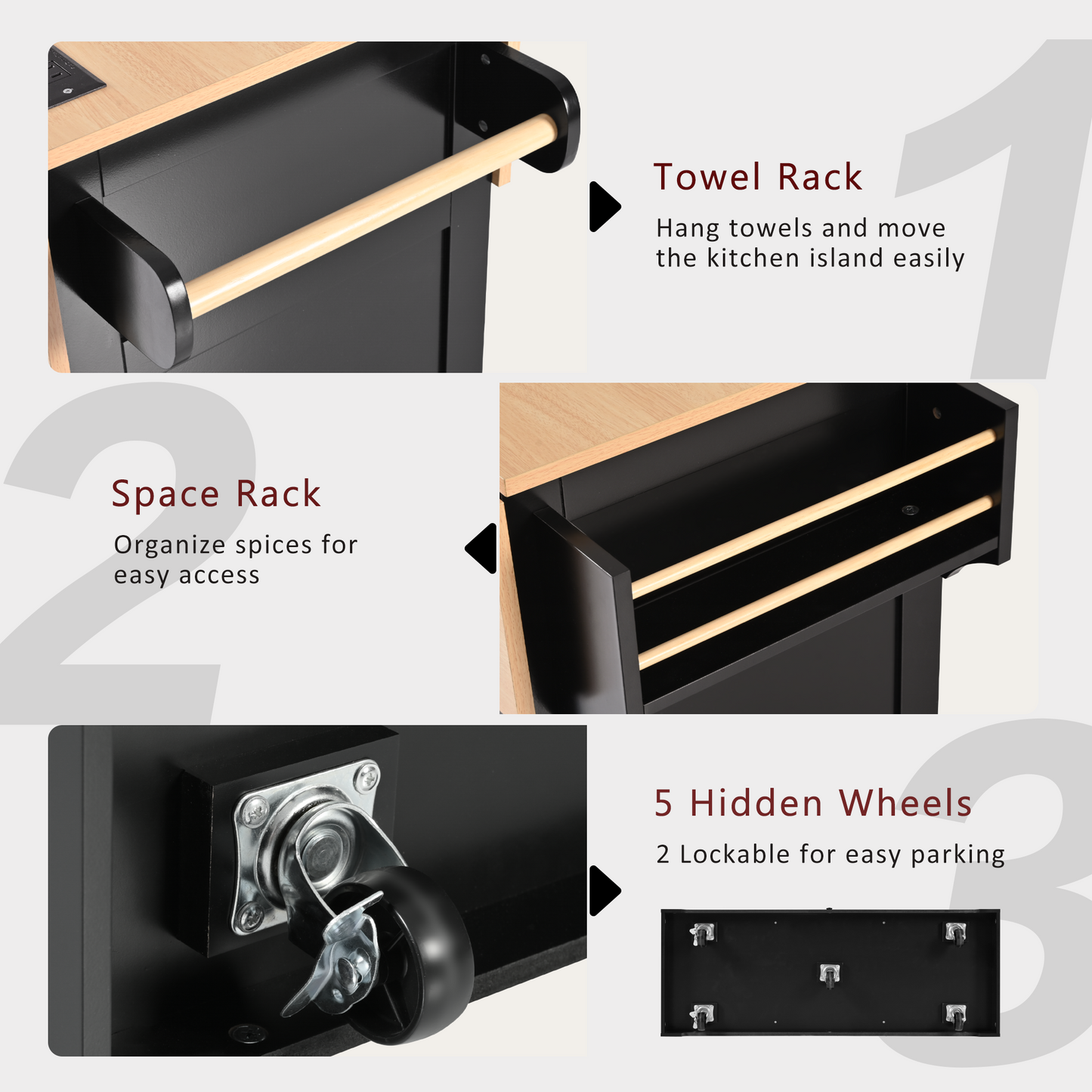 Lula Modern Simple Kitchen Island