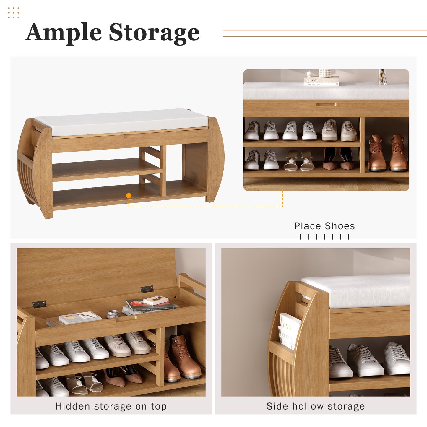 Cleo Mid-Century Retro Storage Bench