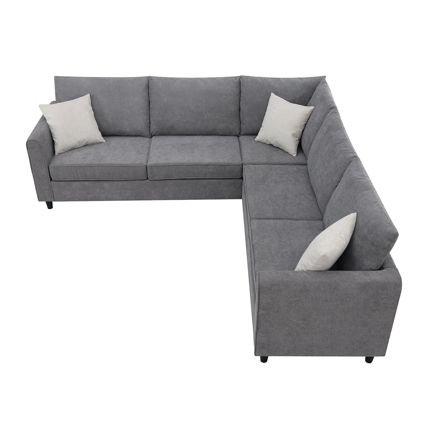 Elmcrest Modern Upholstered L-Shape Sofa