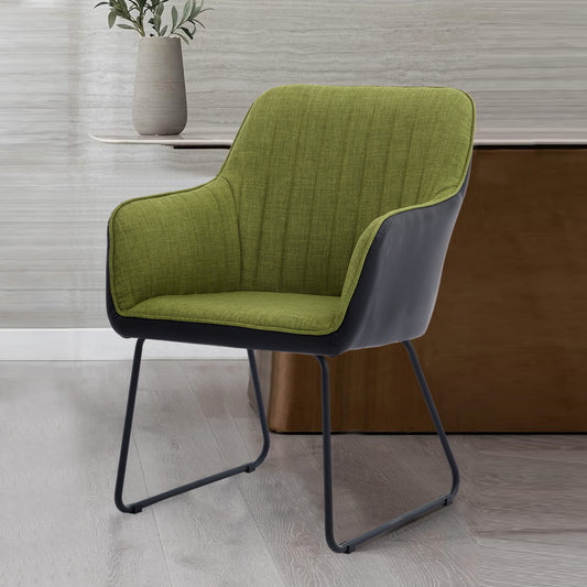 Fitch Modern Green Spliced Dining Chair