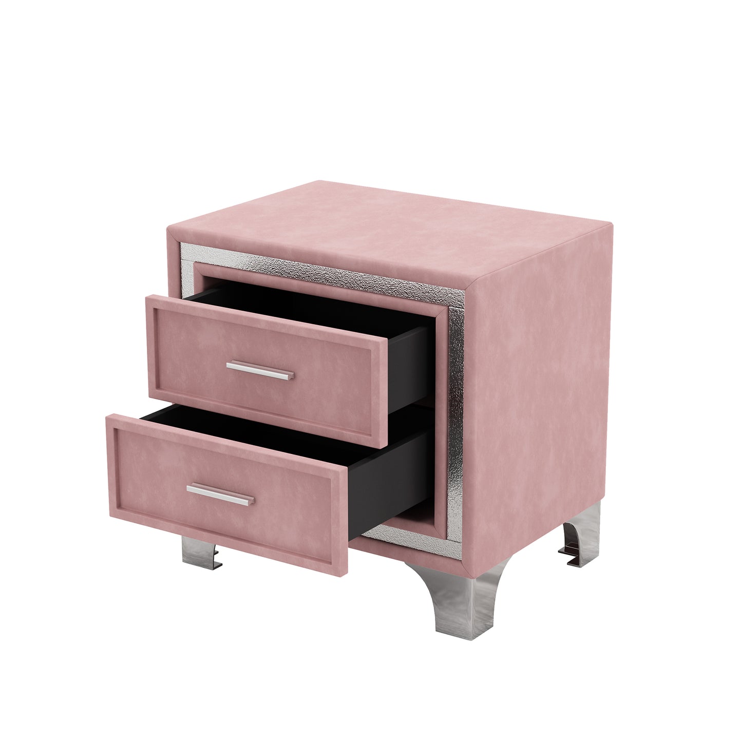 Sonoma Contemporary Velvet Bedside Table