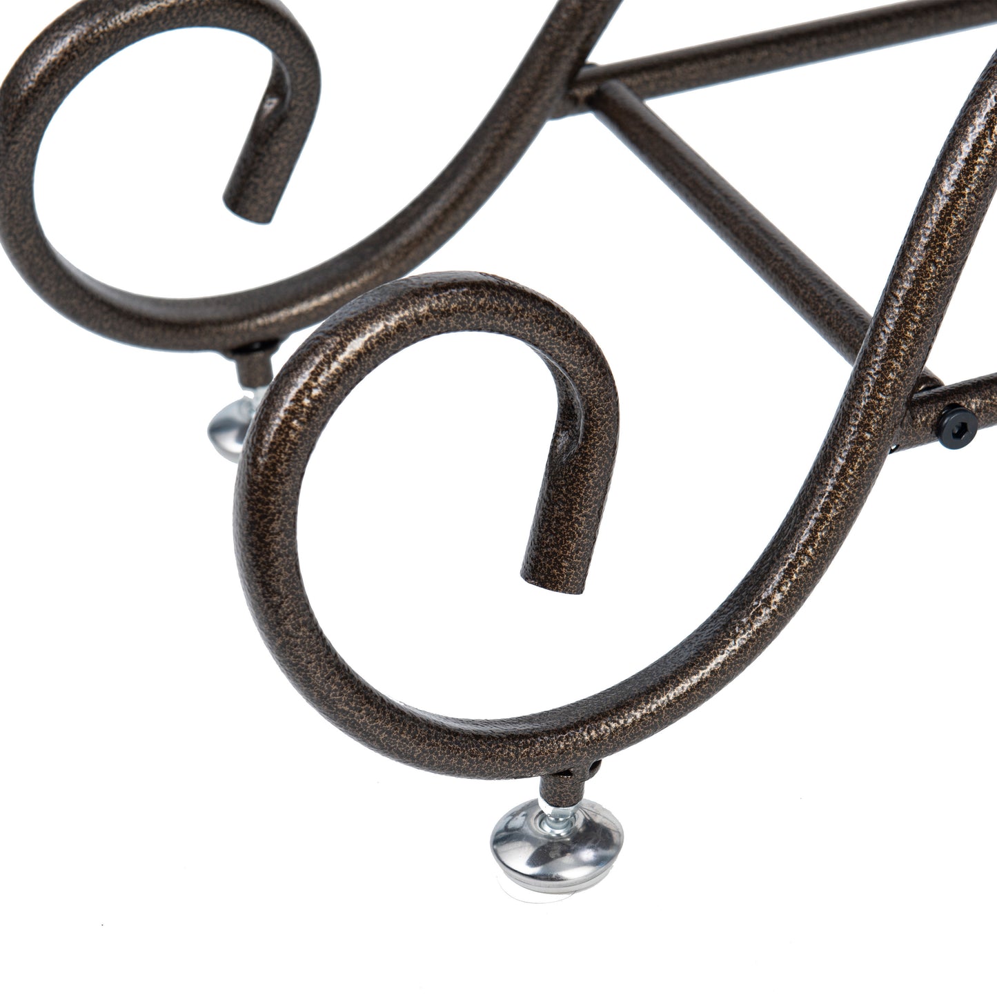 Mission Industrial Cello Shape Wine Bakers Rack