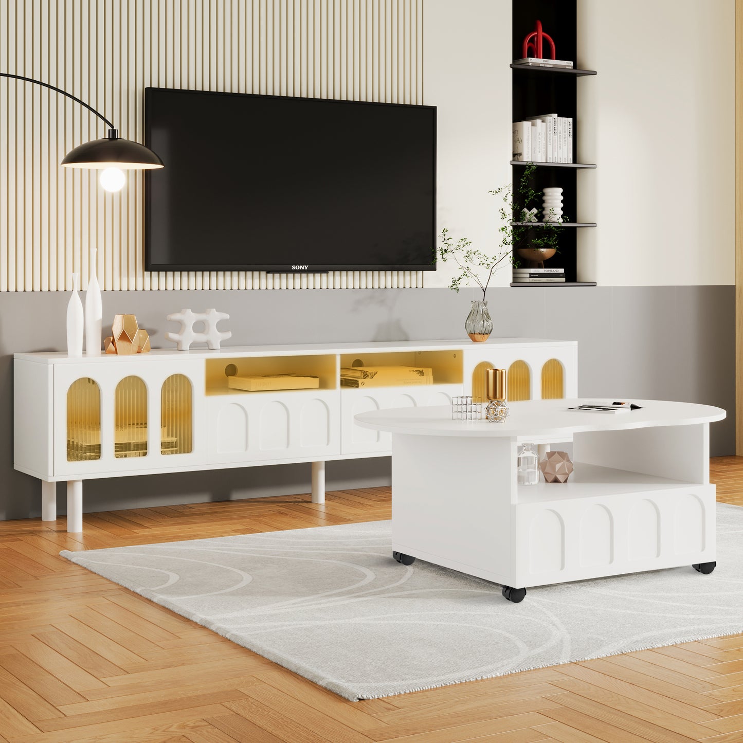 Silverleaf Contemporary ON-TREND LED TV Stand