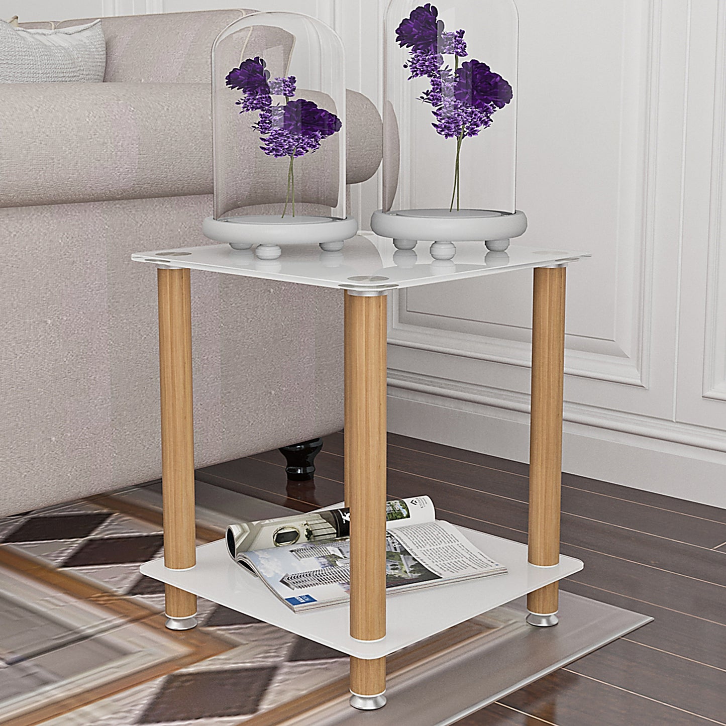 Jiron Modern Oak Side Table
