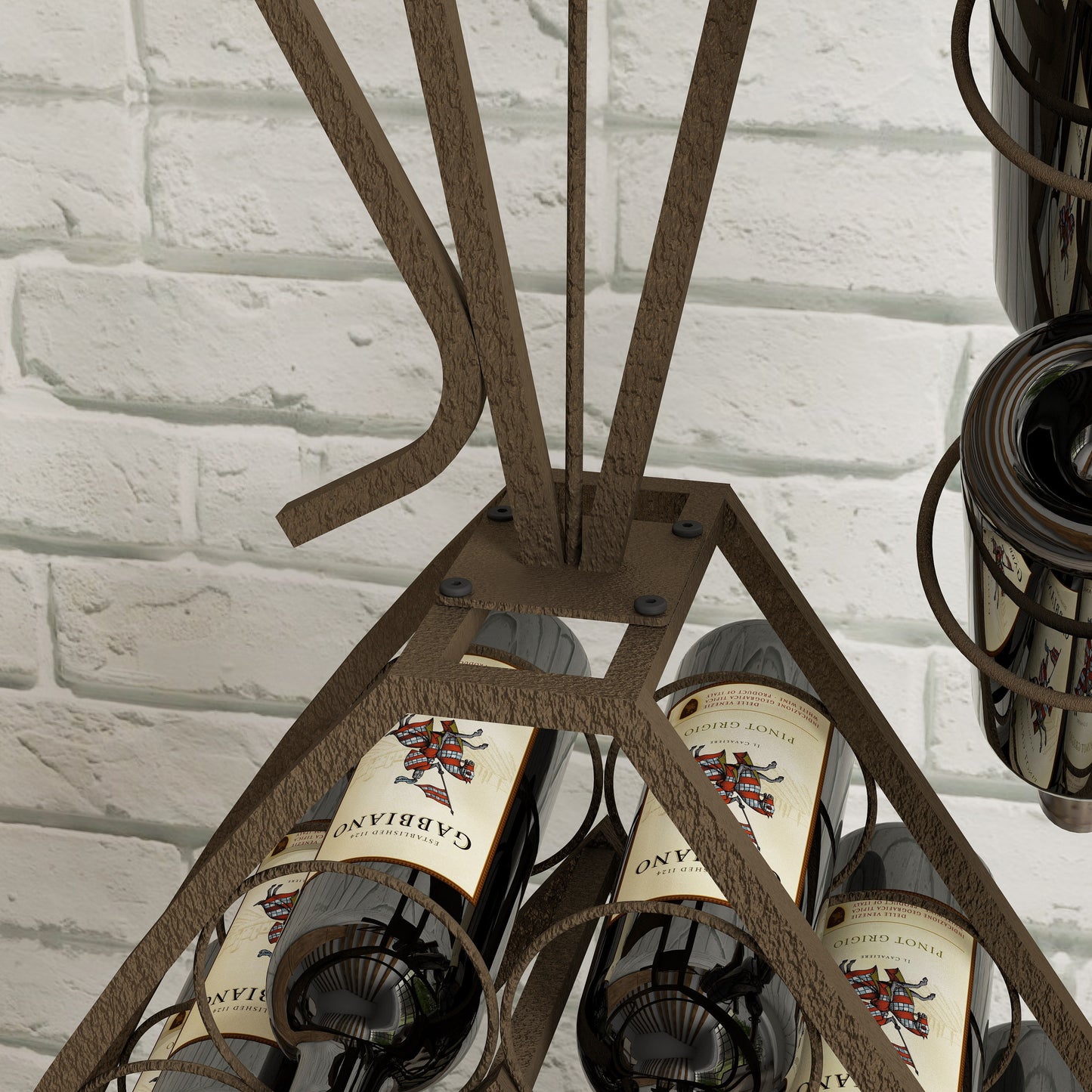 Healdsburg Industrial Freestanding Wine Rack Storage