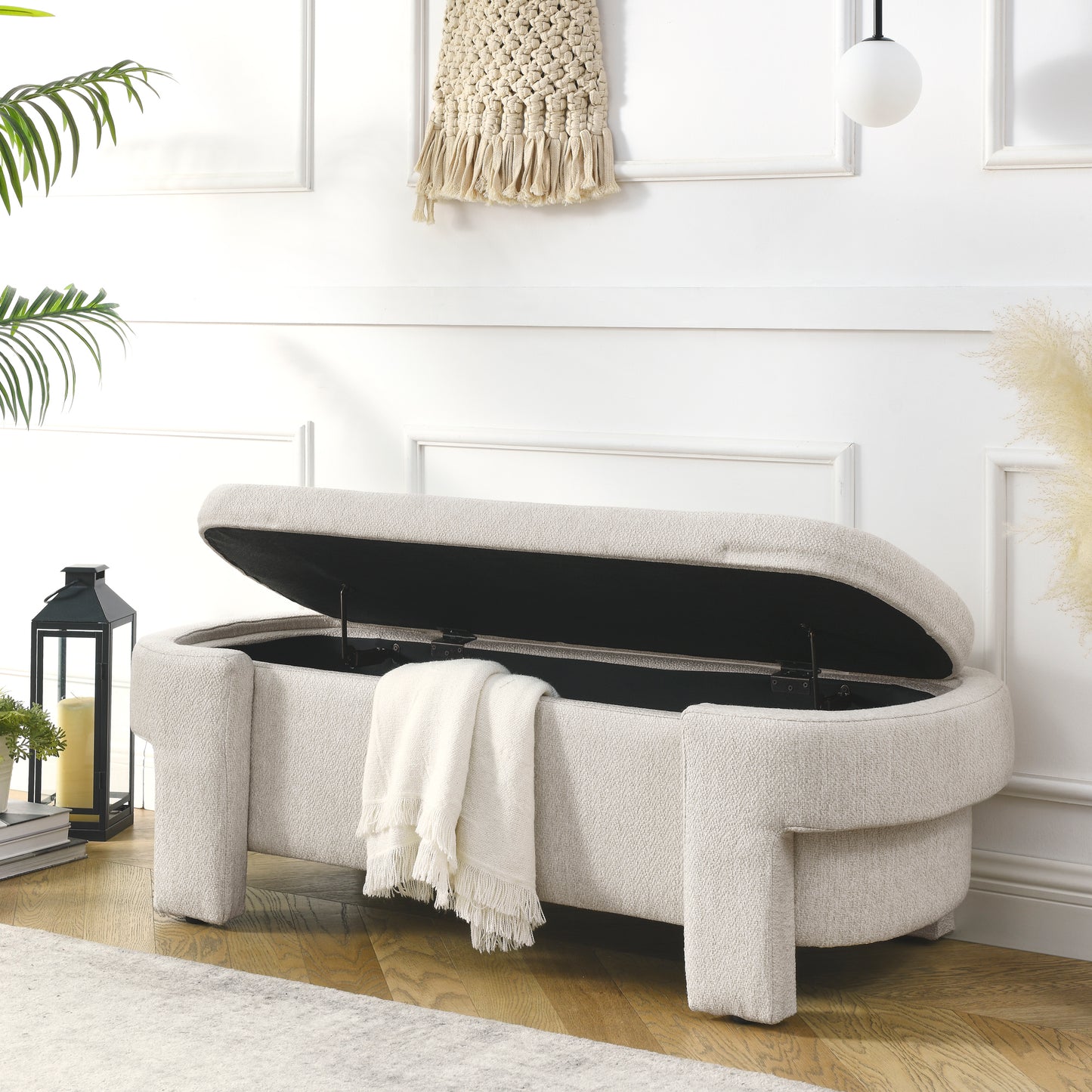 Centerville Contemporary Linen Storage Bench