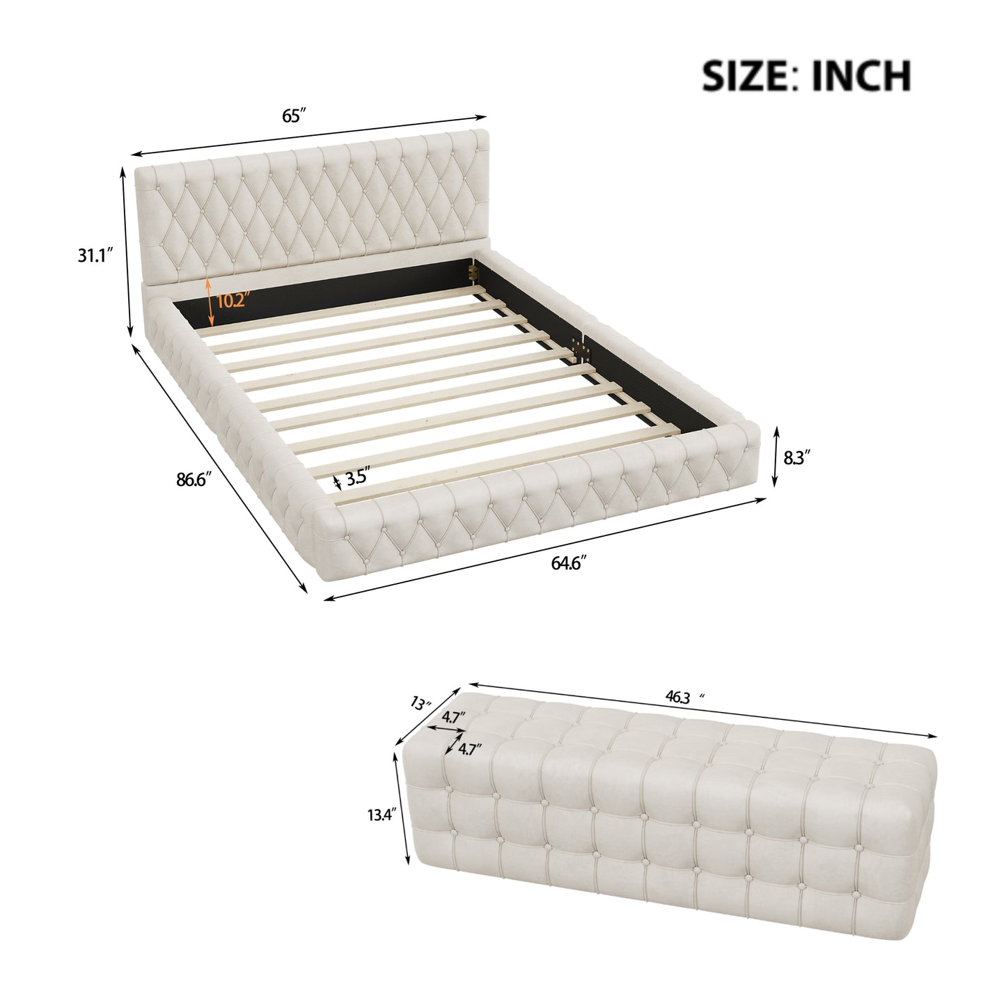 Emery Contemporary Upholstered Queen Bedroom Set