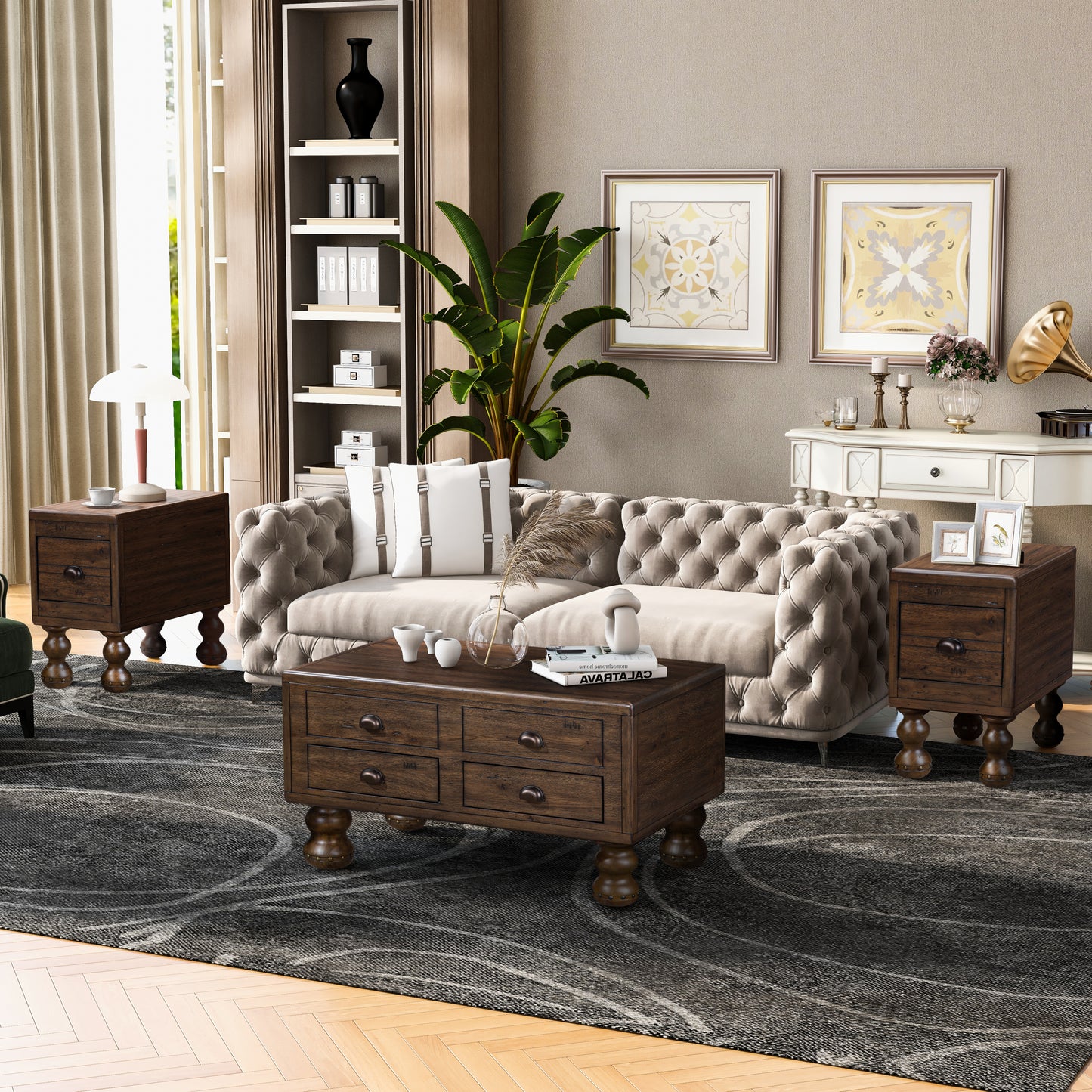 Niles Craftsman Solid Wood Side Table