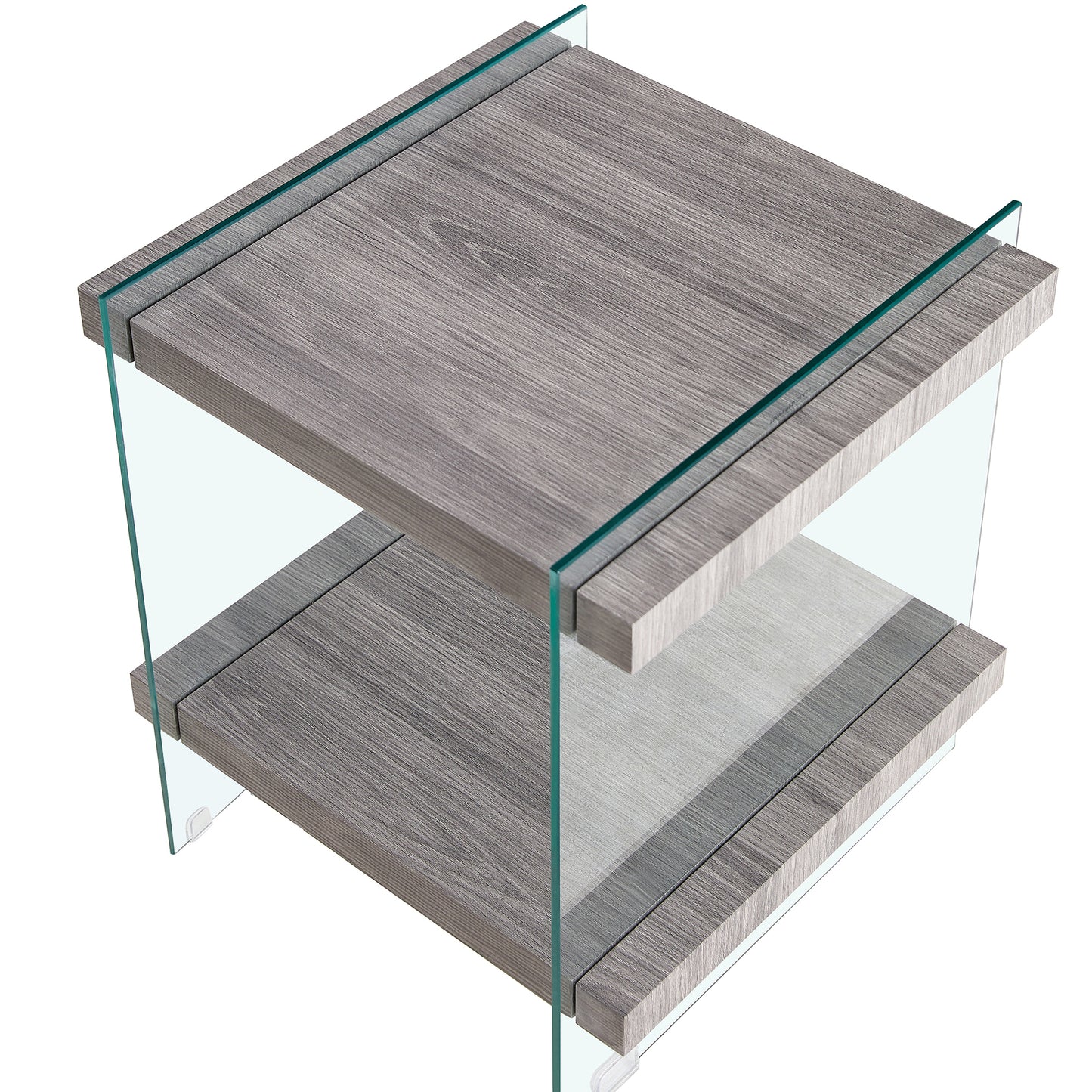 Oakridge Modern Sleek Glass Side Table
