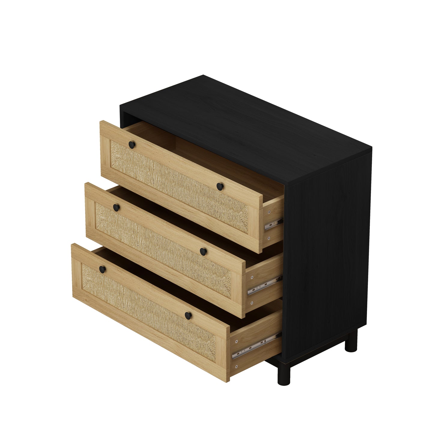 Lazzareschi Mid-Century Rope Woven Storage Cabinet