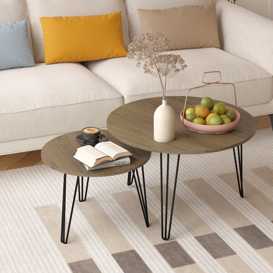 Cleo Industrial  Round Nesting Tables