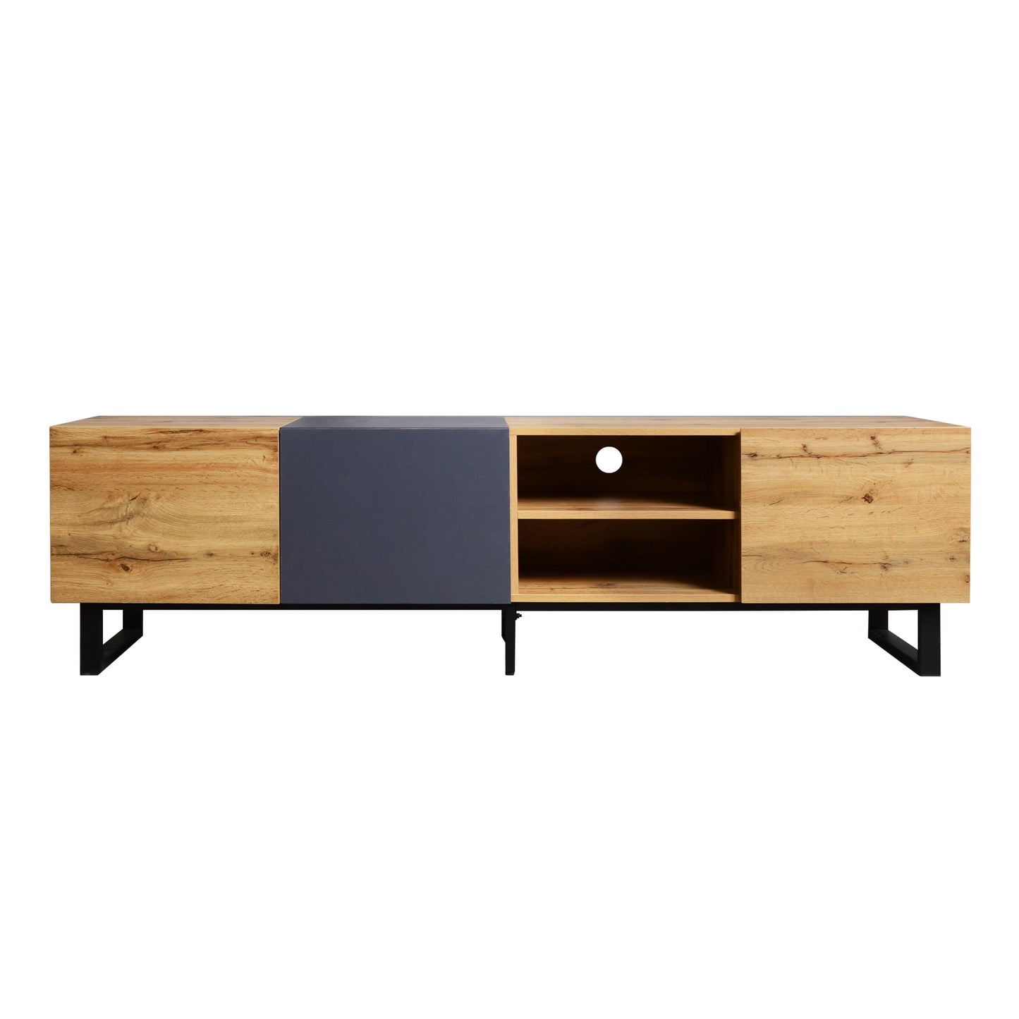 Jiron Modern Open Shelves Media Console