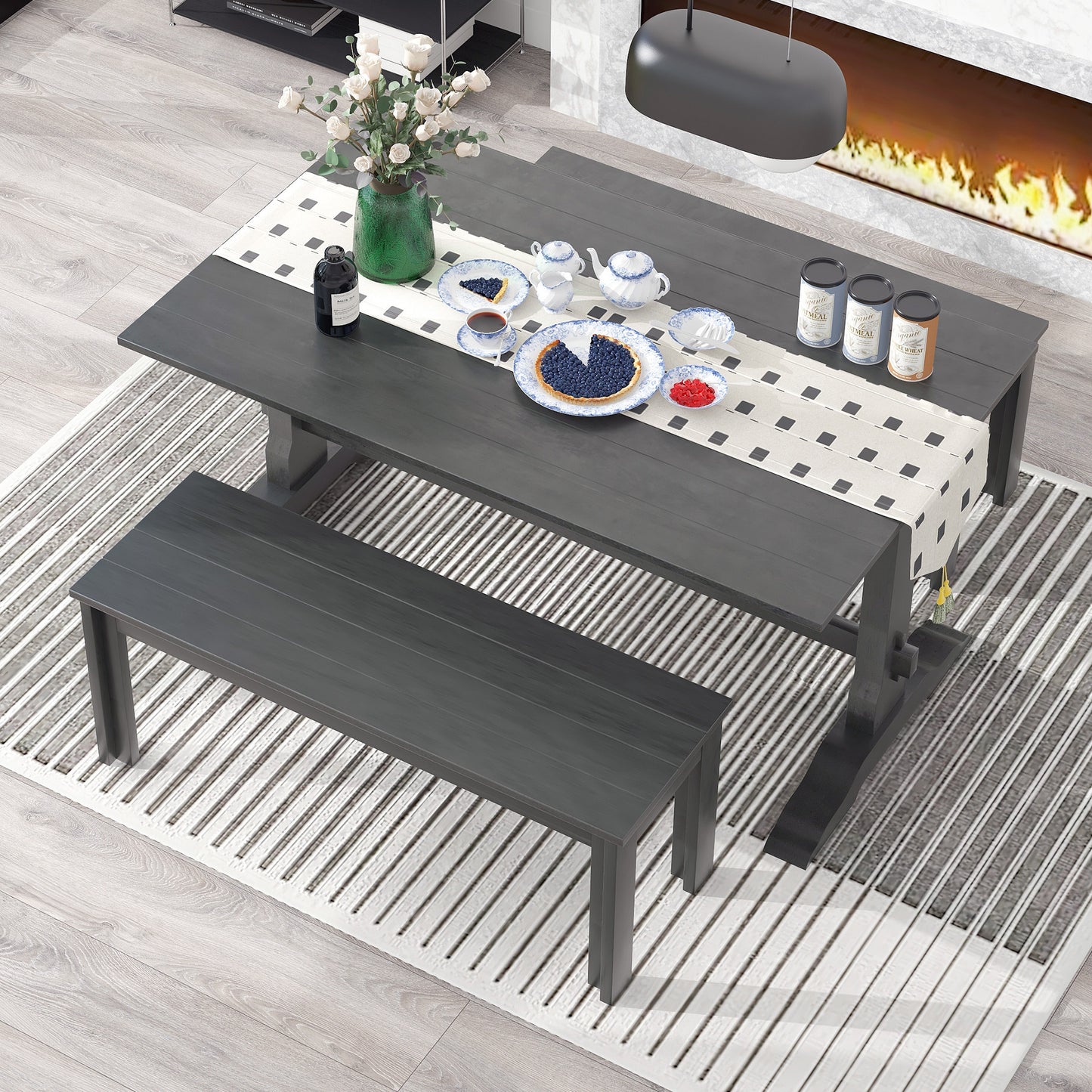 Emery Modern Benches Set