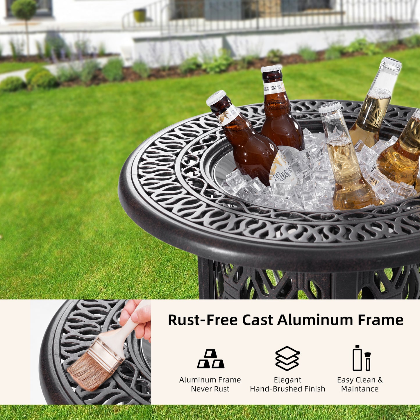 Emery Modern Outdoor Table Ice Bucket