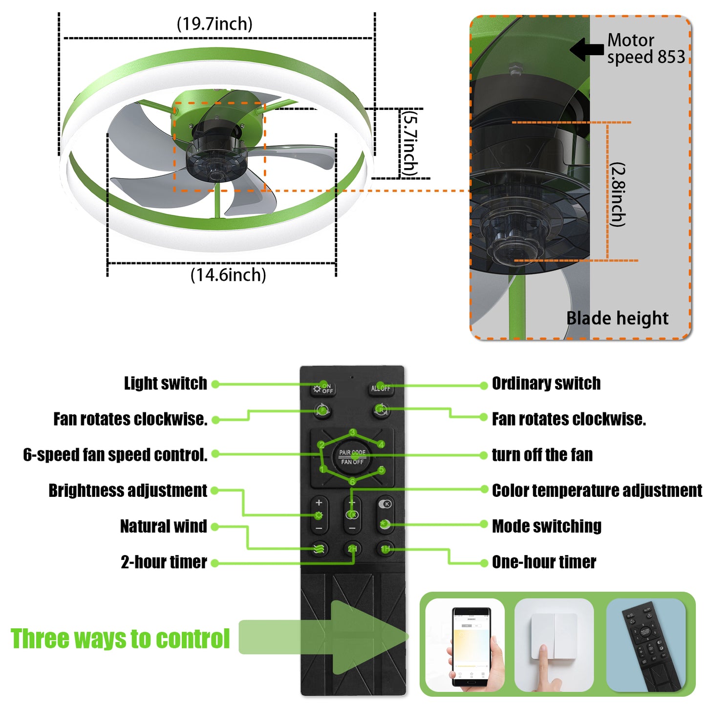 Ghivi Modern LED Ceiling Fan