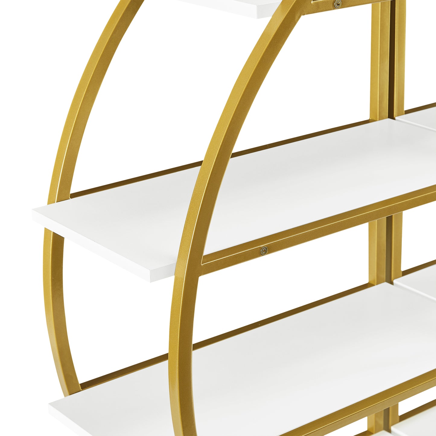 Emery Modern Metal Round Bookshelf