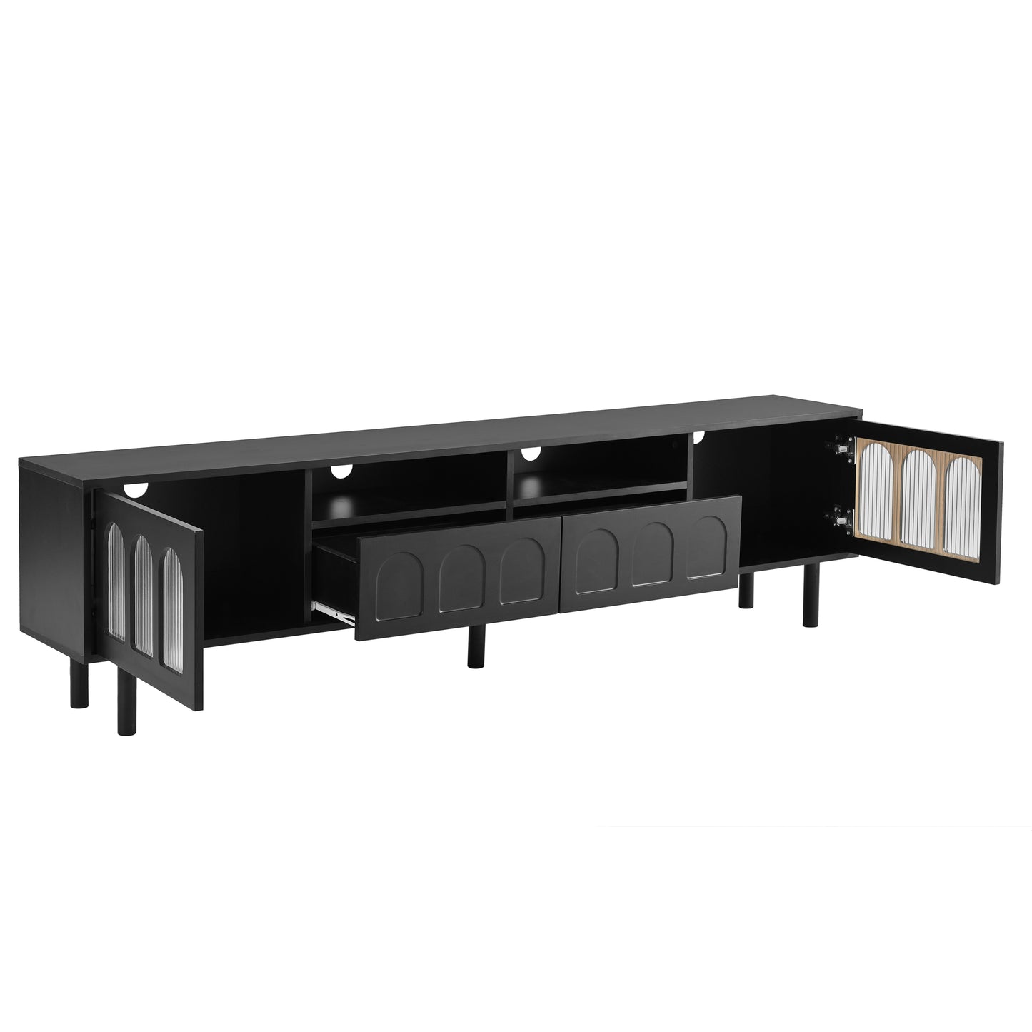 Kingsly Contemporary ON-TREND LED TV Stand