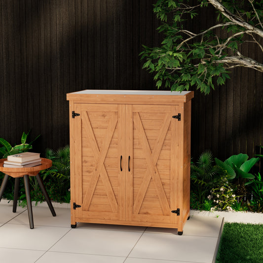 Emery Craftsman Outdoor Potting Storage Table