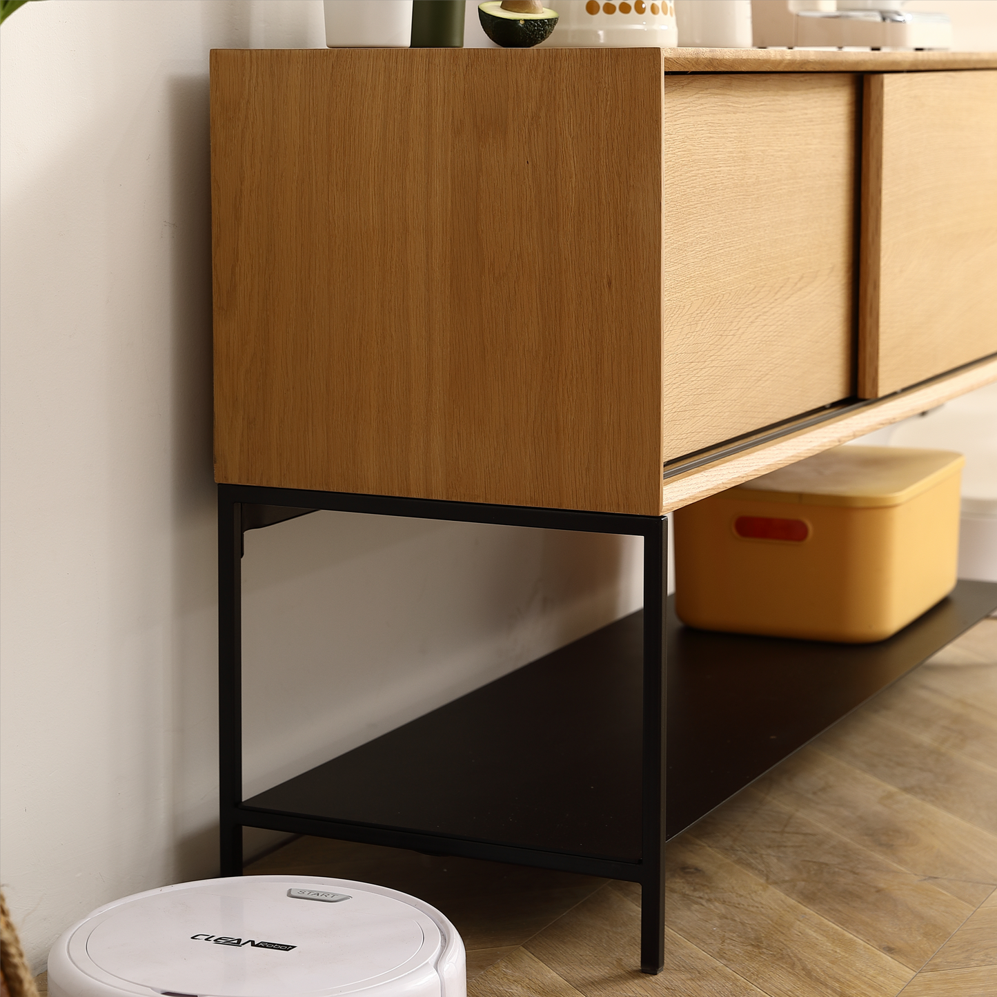 Cleo Contemporary Sliding Buffet Cabinet