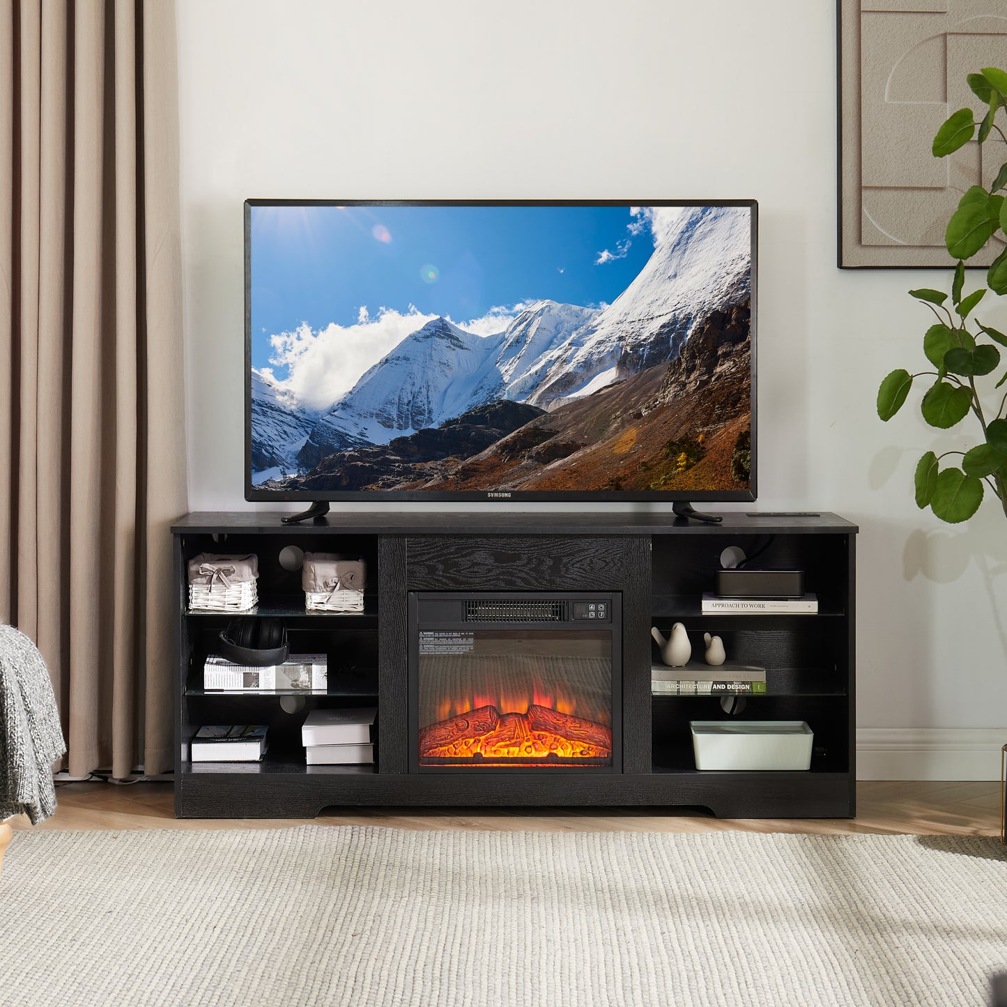 Lula Modern LED Fireplace TV Stand