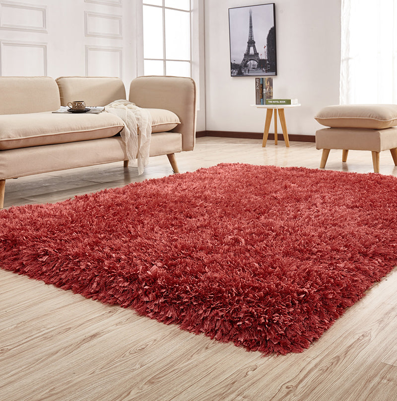 Mission Contemporary Coral Tufted Shag Rug