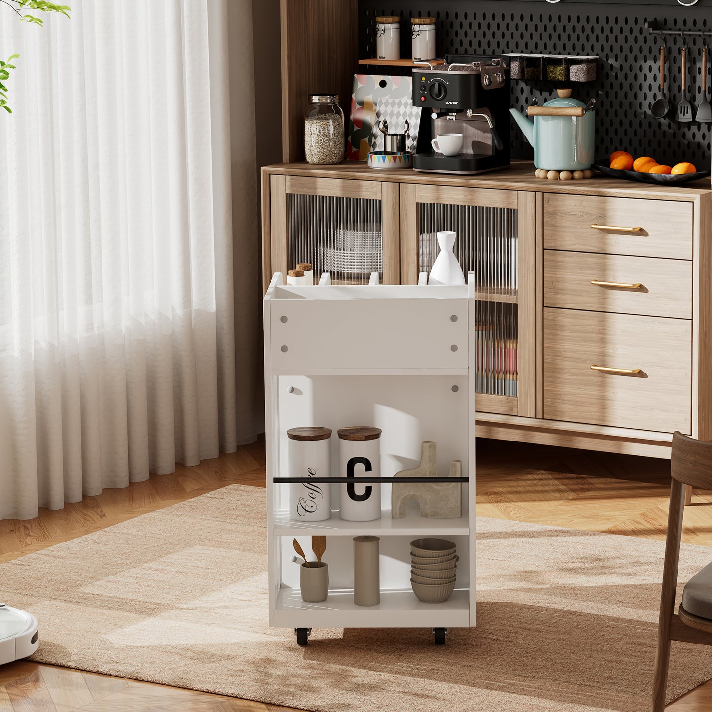 Marites Modern Kitchen Cart Spice Rack