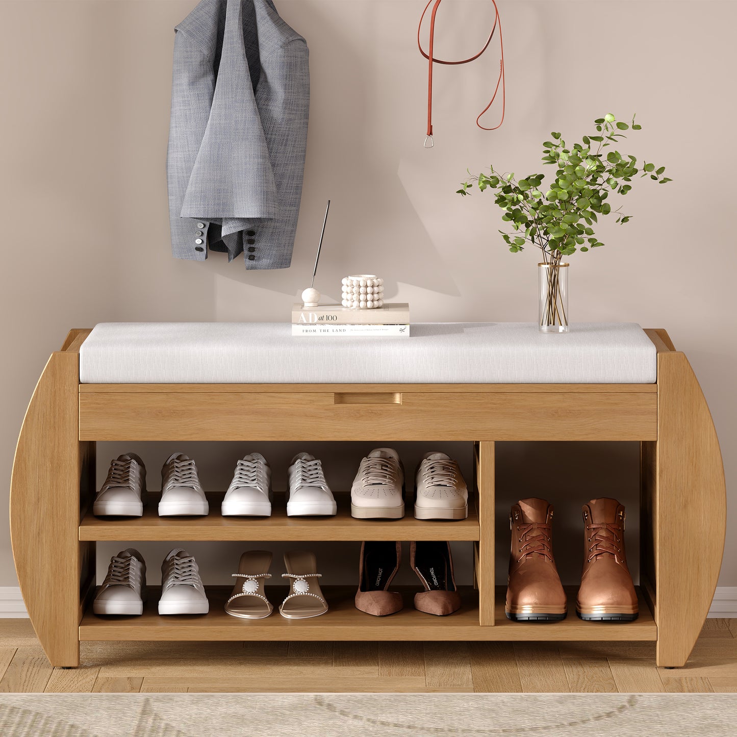 Cleo Mid-Century Retro Storage Bench