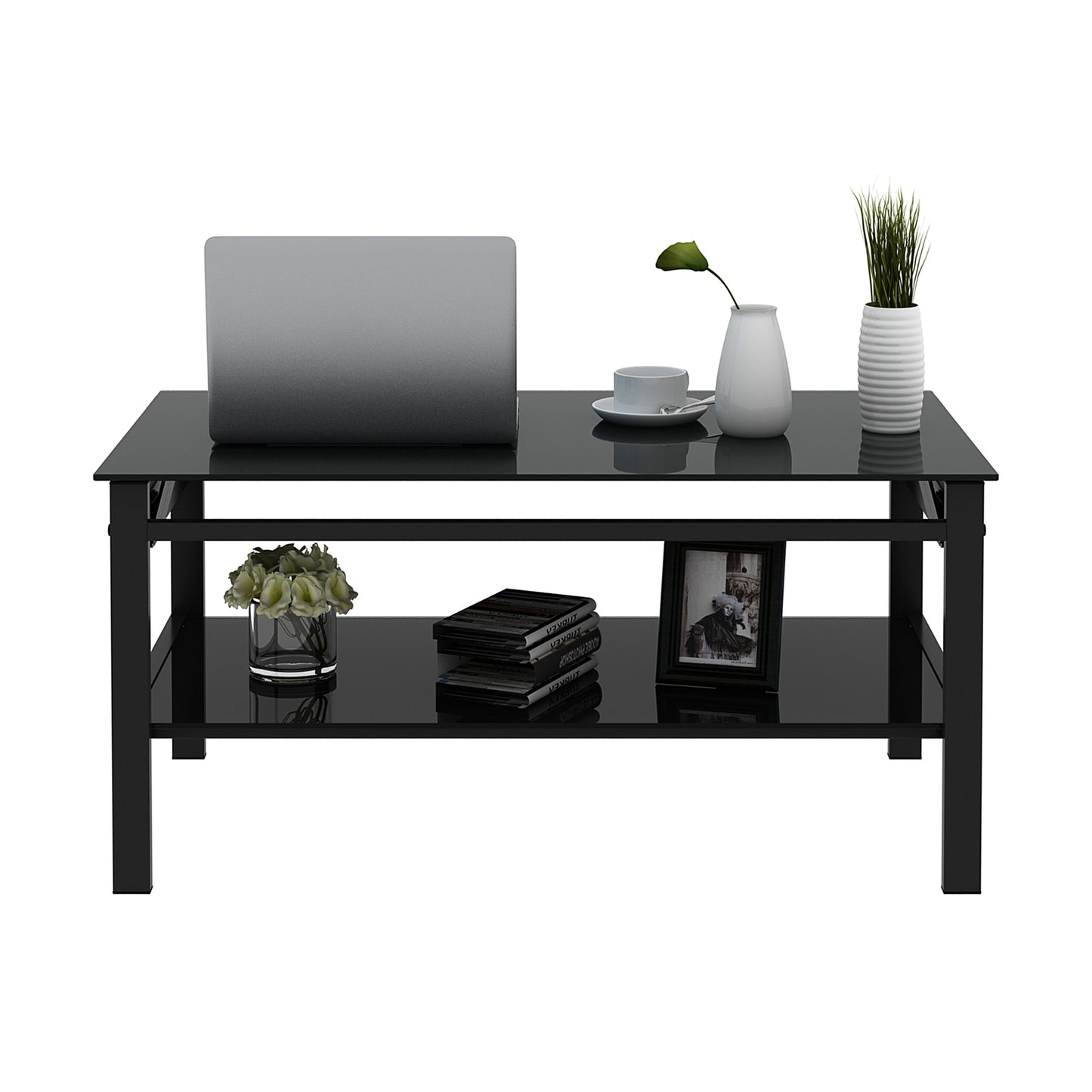 Centerville Modern Glass Lift Top Coffee Table