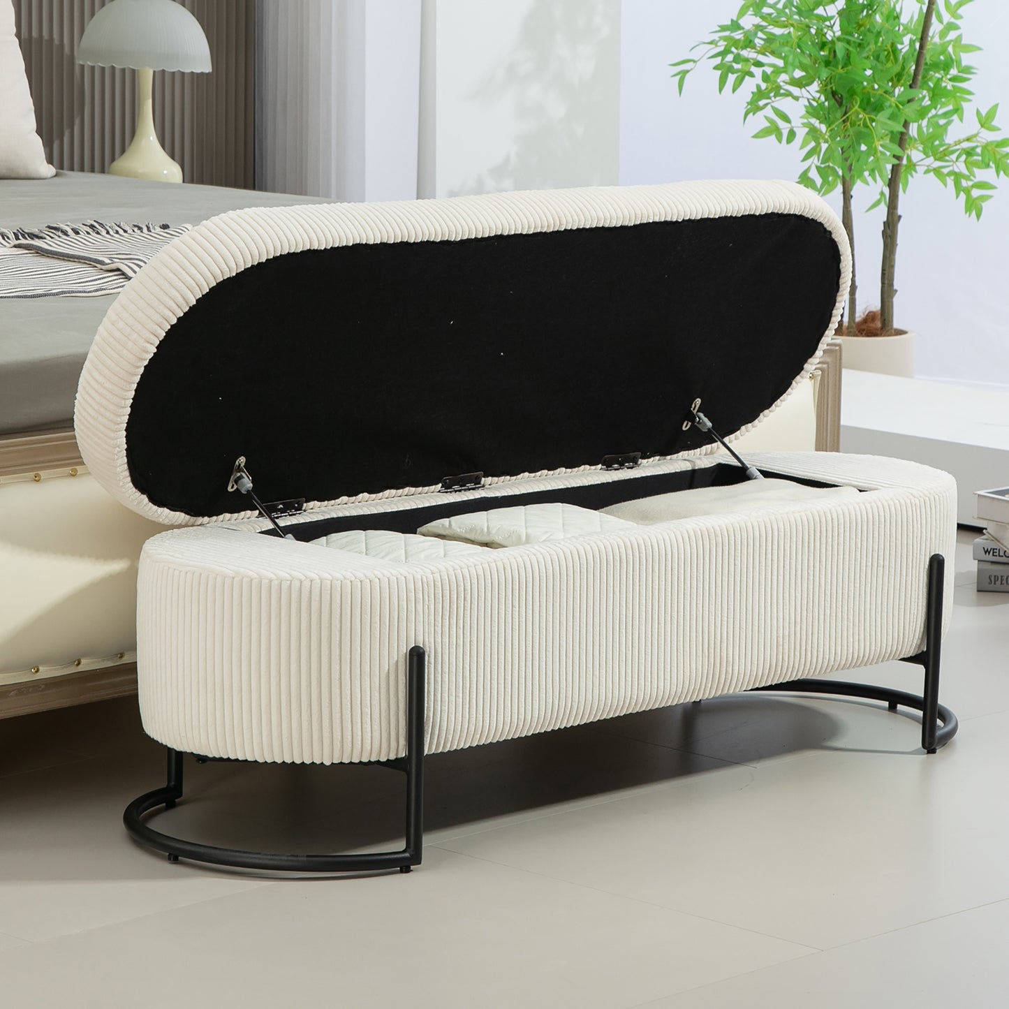 Lula Modern Upholstered Storage Ottoman
