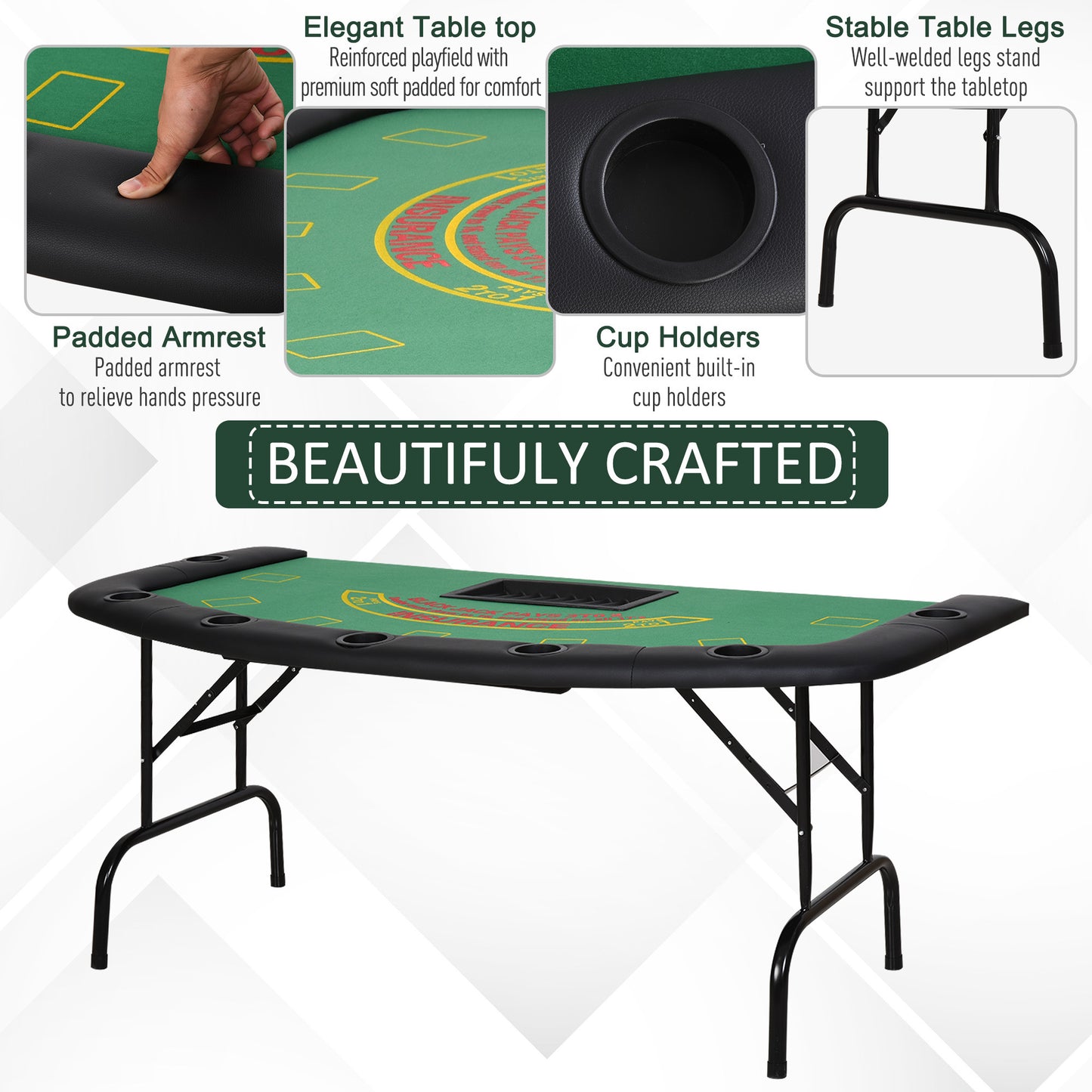 Silverleaf Contemporary Poker Table Foldable
