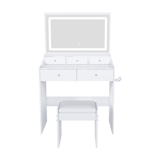 Westport Modern White Vanity Desk