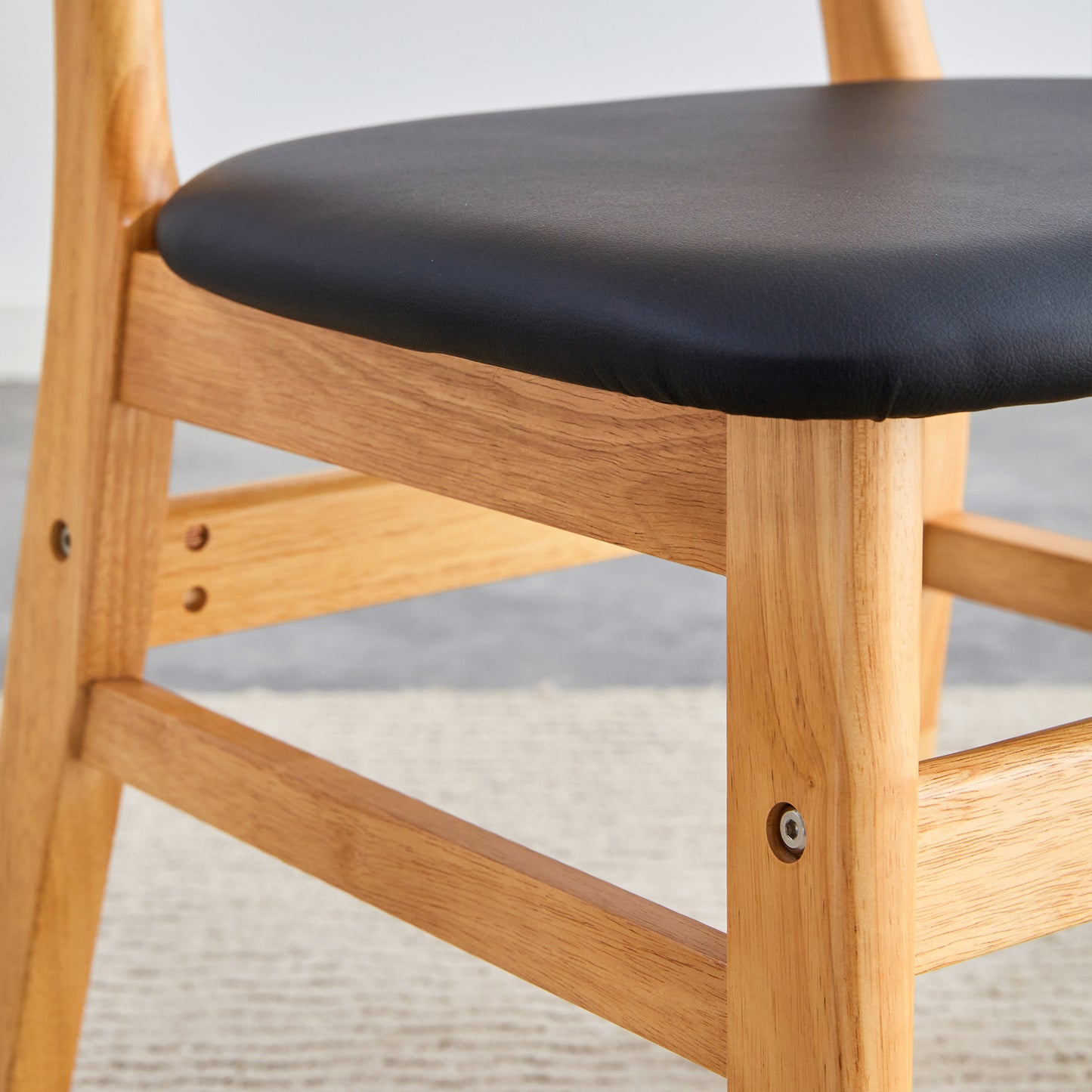 Eda Mid-Century Solid Wood Dining Chair