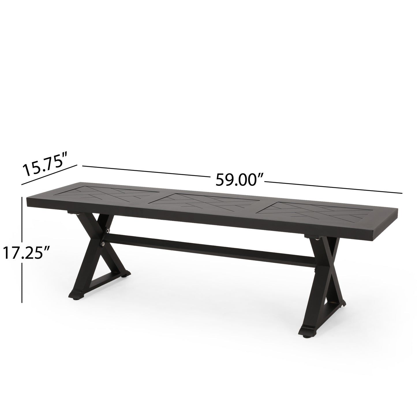 Lazzareschi Industrial Simple Dining Bench